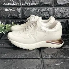 Salvatore Ferragamo フェラガモ レザースニーカー 厚底 6C