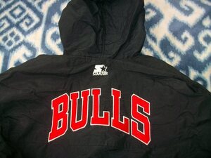 シカゴ ブルズ フード付きジャンパー 極美品(訳あり) 表記M Chicago Bulls NBA Michael Jordan マイケル ジョーダン STARTER製 スターター