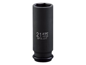 KTC 京都機械工具 9.5sq.インパクトレンチ用ソケット（ディープ薄肉）ピン・リング付 BP3L-07TP