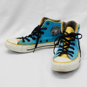 ★1スタ!! 【中古品】CONVERSE コンバース ALL STAR オールスター HI CUT ハイカット ブルー×イエロー サイズ24.5cm 本体のみ m_z m5-33