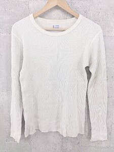 ◇ BEAMS ビームス ワッフル サーマル 長袖 カットソー サイズM オフホワイト メンズ