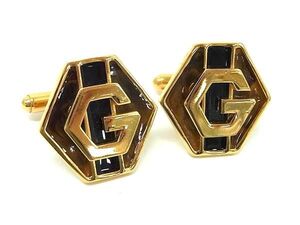 ■美品■ GIVENCHY ジバンシィ ヴィンテージ カフス カフリンクス アクセサリー ビジネス 紳士 メンズ ゴールド系 DE6360