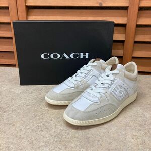  N 240【COACH コーチ】ＣITY SOLE MID TOP スニーカー ホワイト系 SIZE US 6 23cm