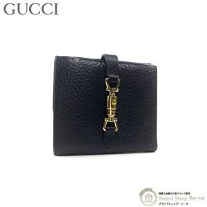 グッチ （GUCCI） ジャッキー 1961 スクエア コンパクト 二つ折り 財布 141435 ブラック（中古）