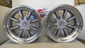 【在庫あり即納】RS Watanabe R TYPE 16x8J+-0 4H-114.3 地肌シルバー(廃盤色) 16インチ ワタナベ Rタイプ 2本