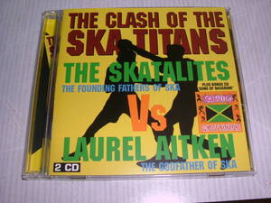 輸入盤で２枚組CD★スカタライツ（The Skatalites）★CLASH OF THE SKA TITANS★GUNS OF NAVARONE★程度良好で送料無料！！