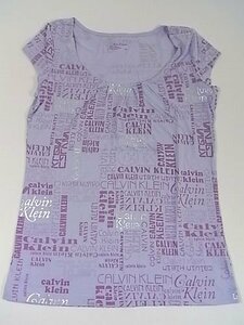 Calvin Kleinカルバンクラインレディース女性用Tシャツ（パープル）S