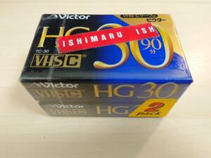 Victor VHS-C テープ HG30 標準30分 3倍90分 2pack 2TC-30HGD 2本　未使用品　