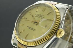 LVSP6-11-43 7T121-1 ROLEX ロレックス 腕時計 オイスターパーペチュアル デイトジャスト 61番台 7桁 約93g メンズ コンビ ジャンク