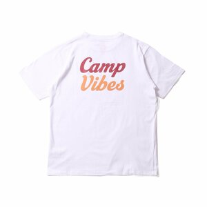 ☆特価/シミ/汚れあり・ POLER ”CAMP VIBES” S/S-TEE | Size：S | Color：White | ポーラー / クルーネック Tシャツ