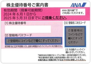 【発券用コードのみ連絡で送料無料/現品発送200円】 全日本空輸 ANA 株主割引券 2025年5月31日まで