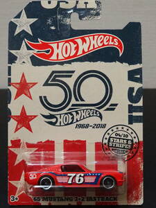 HOT WHeeLs 65 FORD MUSTANG 2+2 FASTBACK USA 50TH パッケージ フォード ムスタング ミニカー ファストバック 50周年記念 ホットウィール