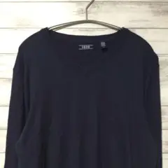 IZOD コットン アクリル ニット ネイビー USA古着