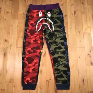 Mix camo シャーク スウェットパンツ Mサイズ a bathing ape BAPE shark sweat pants エイプ ベイプ アベイシングエイプ crazy 迷彩 i28