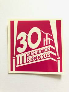 非売品 MANHATTAN RECORDS 30周年記念 ピンク ステッカー マンハッタンレコード ノベルティー 当時品