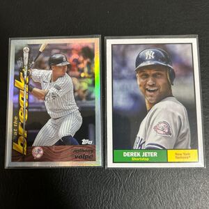 2024 topps archives デレク・ジーター アンソニー・ボルピー ショートストップ新旧2枚セット ニューヨーク・ヤンキース