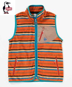 特注サイズCHUMS Micro Fleece Vest Native Orange チャムス マイクロ フリース ベスト（メンズ）ネイティブ オレンジ CH04-1084／XXL／2XL