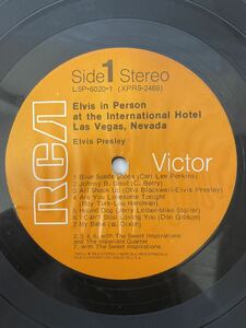 ★Z208★ LP レコード エルビス・プレスリー ELVIS PRESLEY ジャケなし 2枚組 ELVIS BACK IN MENPHIS at the international hotel