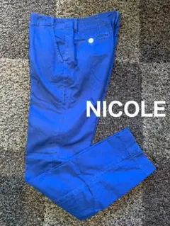 NICOLEテーパードパンツ(ブルー)S 【美品】