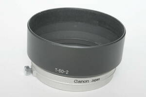 Canon 　キャノン　メタル　フード　T-50-2 キャノン　L85mmF1.9・F2・R85mmF1.9等用　 内径50mm　カブセ式 ネジストッパー付き　中古品 