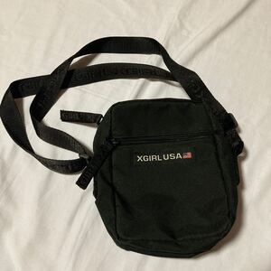 XGIRL USA黒色　ショルダーミニBAG　ポーチ　カバン　男女兼用　使いやすい