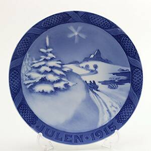 1915年 ロイヤルコペンハーゲン イヤープレート 「デンマークの冬景色」 北欧 デンマーク の 陶磁器 wwww8