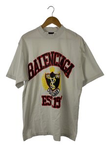 BALENCIAGA◆23SS/カレッジロゴ/739784 TOVK1/Tシャツ/XS/コットン/WHT//