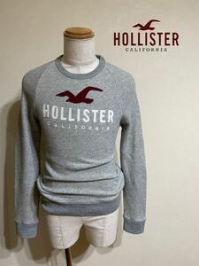 HOLLISTER ホリスター スウェット トレーナー ビッグロゴ トップス サイズXS 長袖 グレー 170/84A