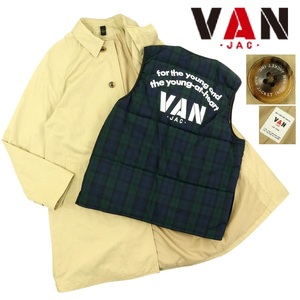 【B2544】【極美品】【3WAY】【定価47,300円】VAN JAC ヴァンヂャケット バルマカーンコート ステンカラーコート ベスト サイズLL