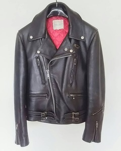 ルイスレザーズ　LewisLeathers　ライトニング391 青羽の通称666期モデル　ジッパーは、袖も含めアルバートなので初期物の肉厚の革