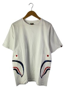 A BATHING APE◆Tシャツ/XL/コットン/ホワイト/001TEF801020X/シャークT