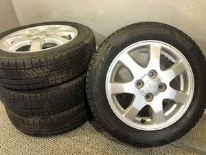 ダイハツ純正 14×4.5J 4H PCD100 ET+45 BS VRX2 155/65R14 4本 886 冬タイヤホイールセット(沖縄県・離島は発送不可)