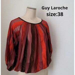 Guy Laroche ギラロッシュ ストライプ シアートップス 春夏 ブラウス