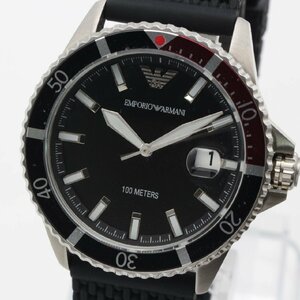 3583▲ EMPORIO ARMANI 腕時計 AR11341 10気圧防水 カレンダー シンプル カジュアル メンズ ブラック【0507】