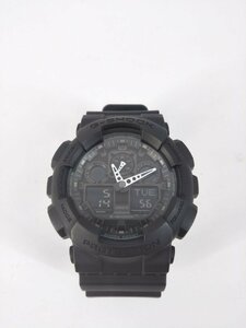 CASIO カシオ G-SHOCK ジーショック 腕時計 GA-100 クオーツ アナデジ ラウンド ブラック 樹脂ベルト ウォッチ