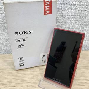 通電OK 初期化済み / SONY ソニー ウォークマン NW-A105 16GB レッド デジタルメディアプレーヤー ハイレゾ 