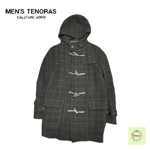 MEN’S TENORAS メンズティノラス ダッフルコート コート ジャケット トップス チェック柄 TW-9518 ブラック メンズ FREE 中古