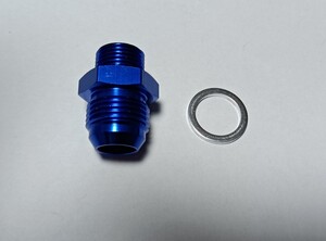 アダプター AN10 M18 P1.5 18mm 1.5mm 変換 フィッティング #10 オイルクーラー　ピッチ1.5　アルミワッシャーセット