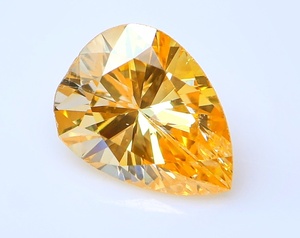 【１００円～】0.422ｃｔ 天然ダイヤ FANCY INTENSE YELLOW ORANGE（ナチュラルカラー）I1 ＰＳカット