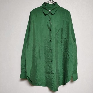 ROKU 6 BEAUTY&YOUTH NYLON SILK SHIRT 定価19800円 ブラウス シャツ グリーン ロクビューティアンドユース 4-0424M 234969