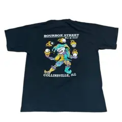 【00s 胸ポケット バックプリント ドクロ ピエロ Tシャツ】