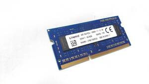 ★☆Kingston 4GBメモリ PC3L-12800S-1-12-B3 KHWMX1-ETBS17092FCL8　ＰＣ用メモリ　４ＧＢ×１枚【中古】☆★