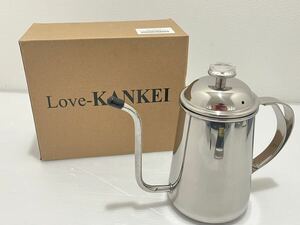 Dハ(0411x4) Love-KANKEI コーヒードリップポット ステンレス コーヒーポット 温度計付き ドリップケトル 650ml 温度計