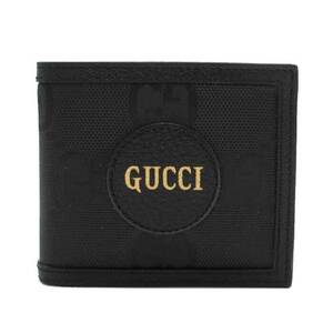 グッチ 二つ折り財布(小銭入れ無) GUCCI オフ ザ グリッド インターロッキングG 625573 H9HAN 1000 (ブラック) ブティックライン メンズ