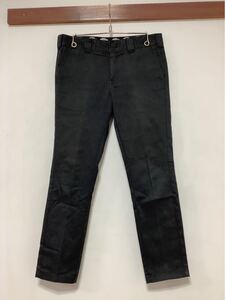 E-1424 Dickies ディッキーズ スリムカラーパンツ チノパン W30 ブラック 131M40WD08 ストレッチ入り