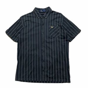 FRED PERRY フレッドペリー ボタンダウンチェックシャツ XL ピンク マルチカラー 刺繍ロゴ 100％コットン 大きいサイズ