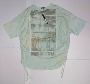 定価26000 新品 本物 KMRii Side Shirring Bamboo Top / PS トップス Tシャツ 2001-TP11B 2 ケムリ 6277