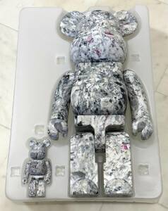 【未使用品】MEDICOM TOY BEARBRICK ベアブリック x CHRIS NAMAIZAWA【BE@RBRICK OSBBAT 100% & 400%】