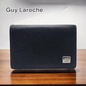 Guy Laroche パスケース 二つ折り BOX付き レザー ブラック