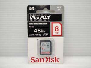  未開封品・未使用品　SDHCカード　8GB　SanDisk　Ultra PLUS　メモリーカード　SDカード